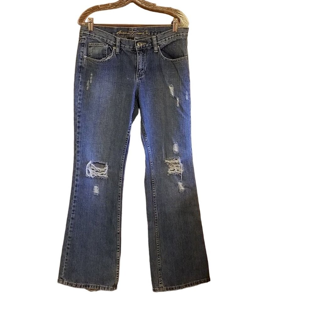 Arizona Boyfriend denim jeans womens juniors 11 Mid Rise Medium Wash